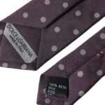 Dolce & Gabbana Purple 100% Silk Polka Dot Adjustable Men Tie - ACCEXO