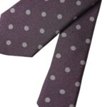 Dolce & Gabbana Purple 100% Silk Polka Dot Adjustable Men Tie - ACCEXO