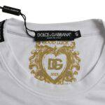Dolce & Gabbana White Cotton Roundneck Short Sleeve T-shirt - ACCEXO