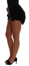 Dolce & Gabbana Exquisite Black Mink Fur Mini Shorts