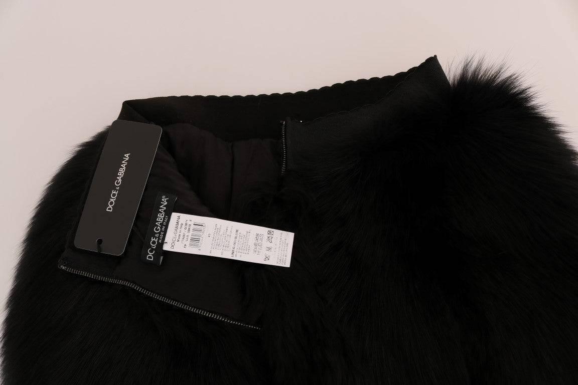 Dolce & Gabbana Elegant Black Fur Mini Shorts Hot Pants - ACCEXO