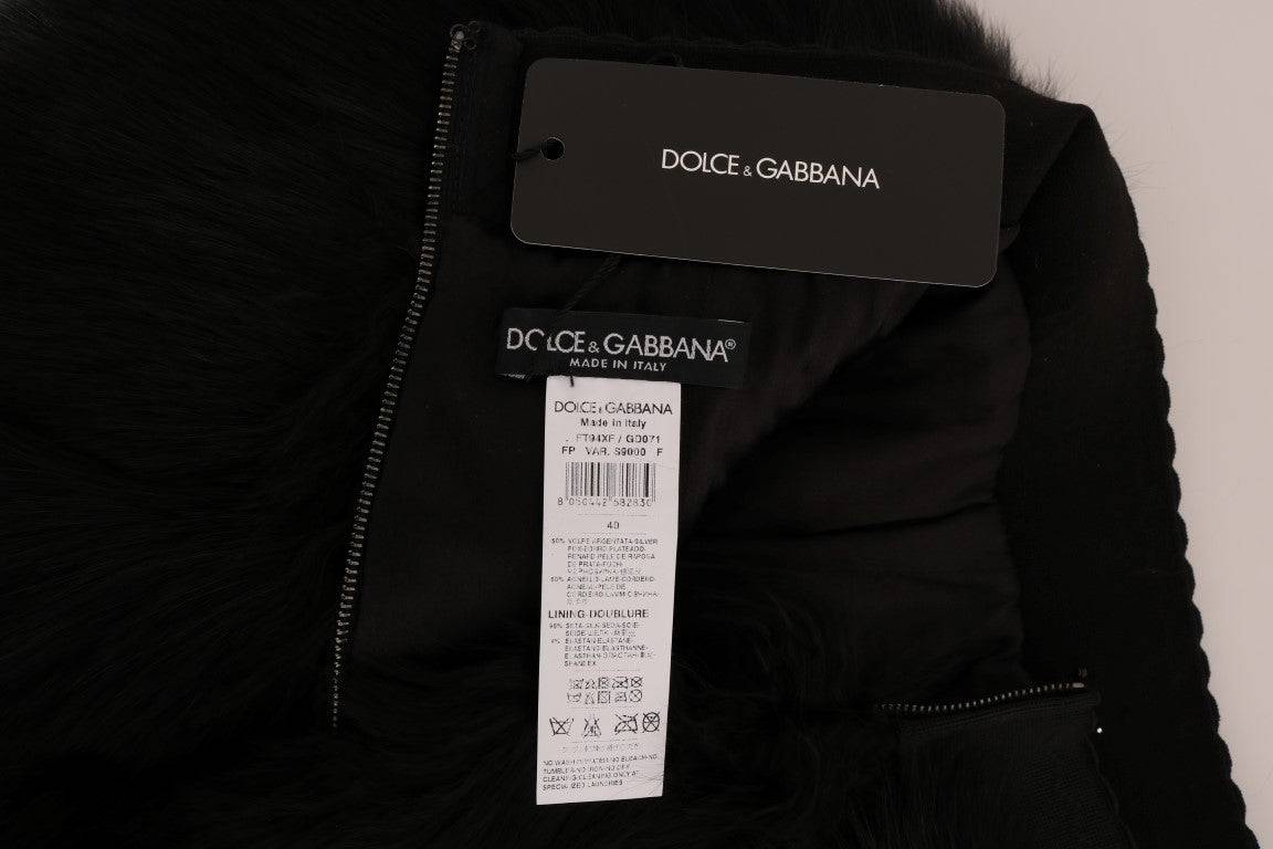 Dolce & Gabbana Elegant Black Fur Mini Shorts Hot Pants - ACCEXO