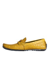 Dolce & Gabbana Yellow Leather Slip Mocassin Loafers Shoes