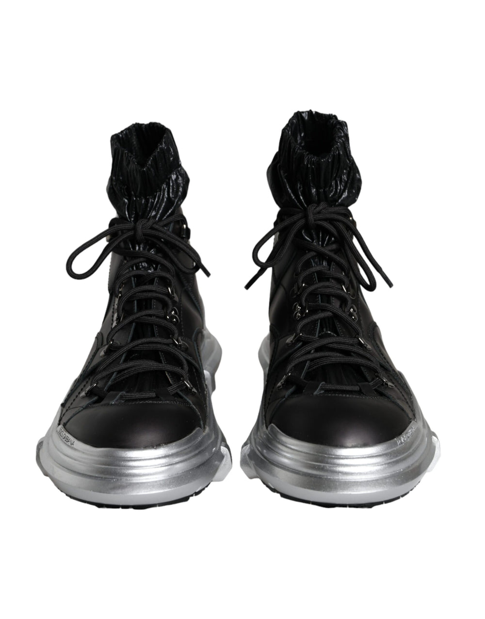 Dolce & Gabbana Black Nylon Galileo High Top Sneakers Shoes - ACCEXO