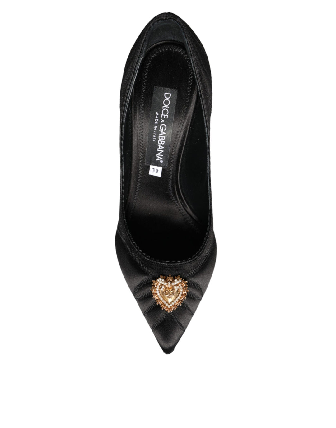 Dolce & Gabbana Black Heart DEVOTION Heels Pumps Shoes