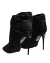 Dolce & Gabbana Black DG Logo Padded Heels Ankle Boots Shoes