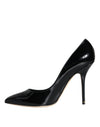 Dolce & Gabbana Black Patent Leather Bellucci Pumps Heels Shoes