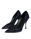 Dolce & Gabbana Violet Leopard Lurex High Heels Pumps Shoes