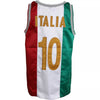 Dolce & Gabbana White Green Sleeveless Top Italian Flag Basket T-shirt