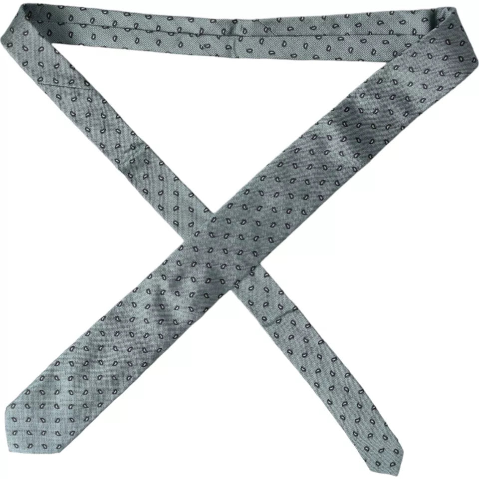 Dolce & Gabbana Green 100% Silk Patterned Adjustable Men Tie - ACCEXO