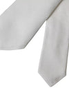 Dolce & Gabbana White Silk Classic Adjustable Men Tie