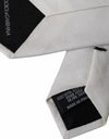 Dolce & Gabbana White Silk Classic Adjustable Men Tie