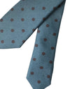 Dolce & Gabbana Green Black Polka Dot Silk Adjustable Men Tie