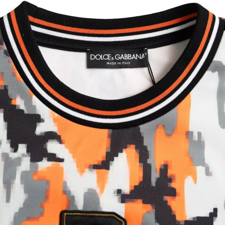 Dolce & Gabbana Multicolor Camouflage Crew Neck Pullover Sweater - ACCEXO