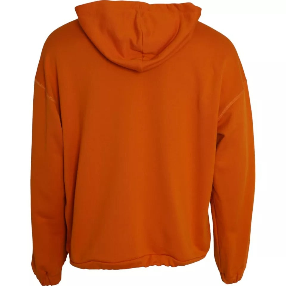 Dolce & Gabbana Orange Hooded Pullover Sweatshirt Sweater - ACCEXO