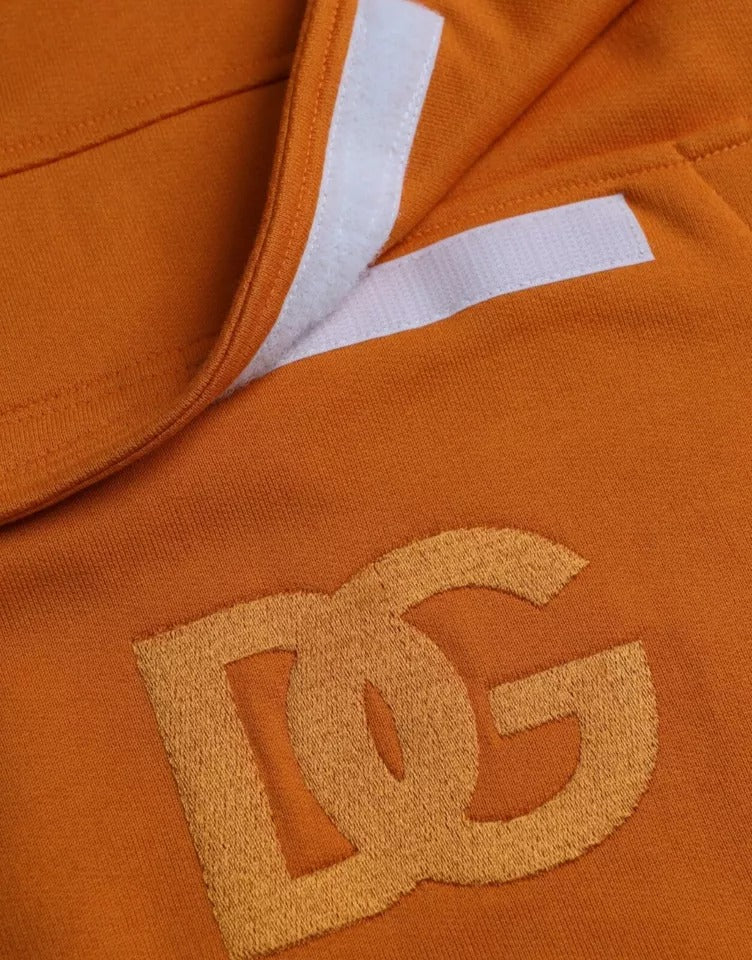 Dolce & Gabbana Orange Hooded Pullover Sweatshirt Sweater - ACCEXO