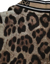 Dolce & Gabbana Brown Leopard Print Cotton Crew Neck T-shirt