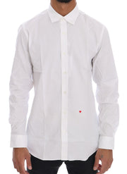 Moschino Elegant White Slim-Fit Cotton Shirt - ACCEXO