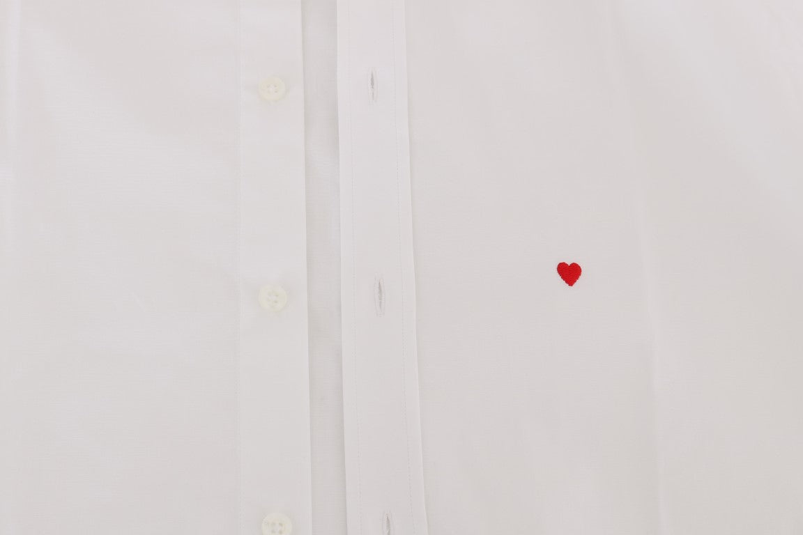Moschino Elegant White Slim-Fit Cotton Shirt - ACCEXO