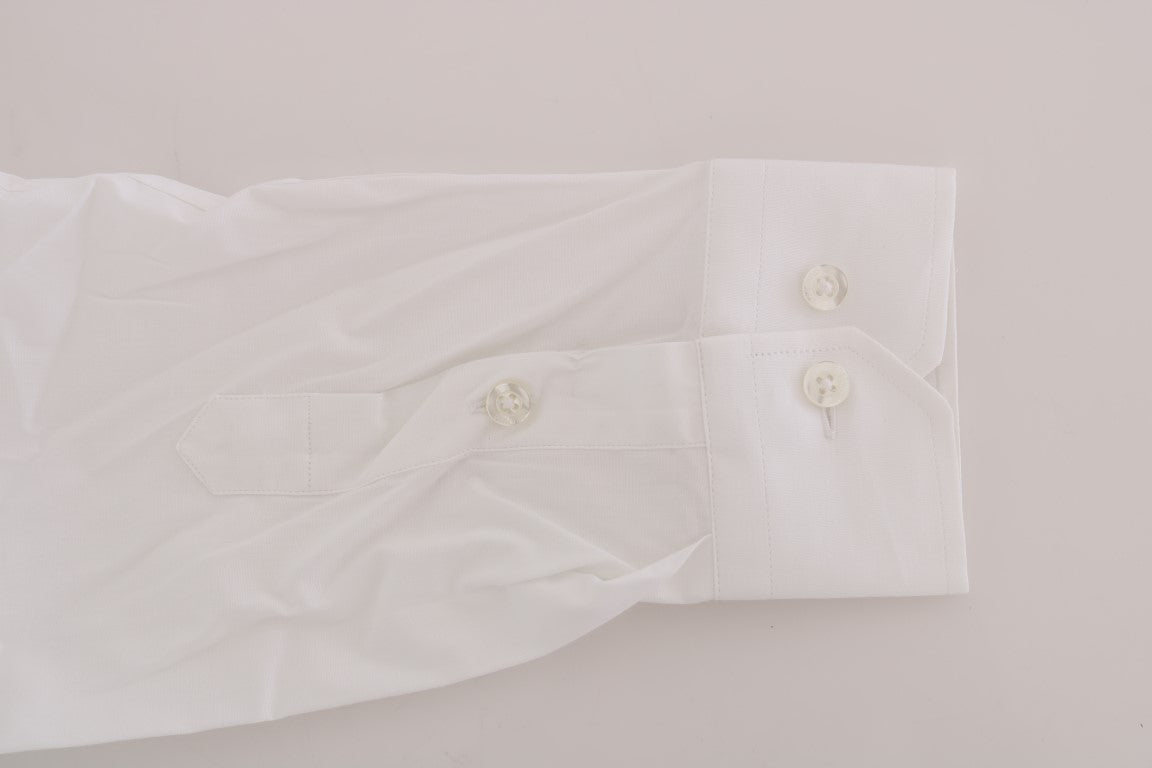 Moschino Elegant White Slim-Fit Cotton Shirt - ACCEXO
