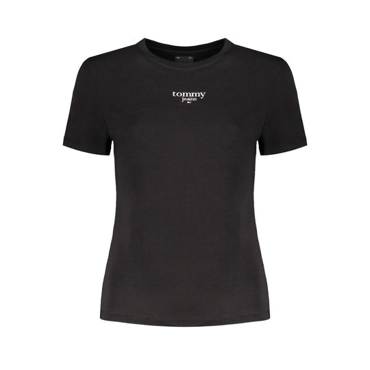 Tommy Hilfiger Black Cotton Tops & T-Shirt