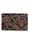 Dolce & Gabbana Multicolor Floral Gold Frame Clutch Evening Purse Bag