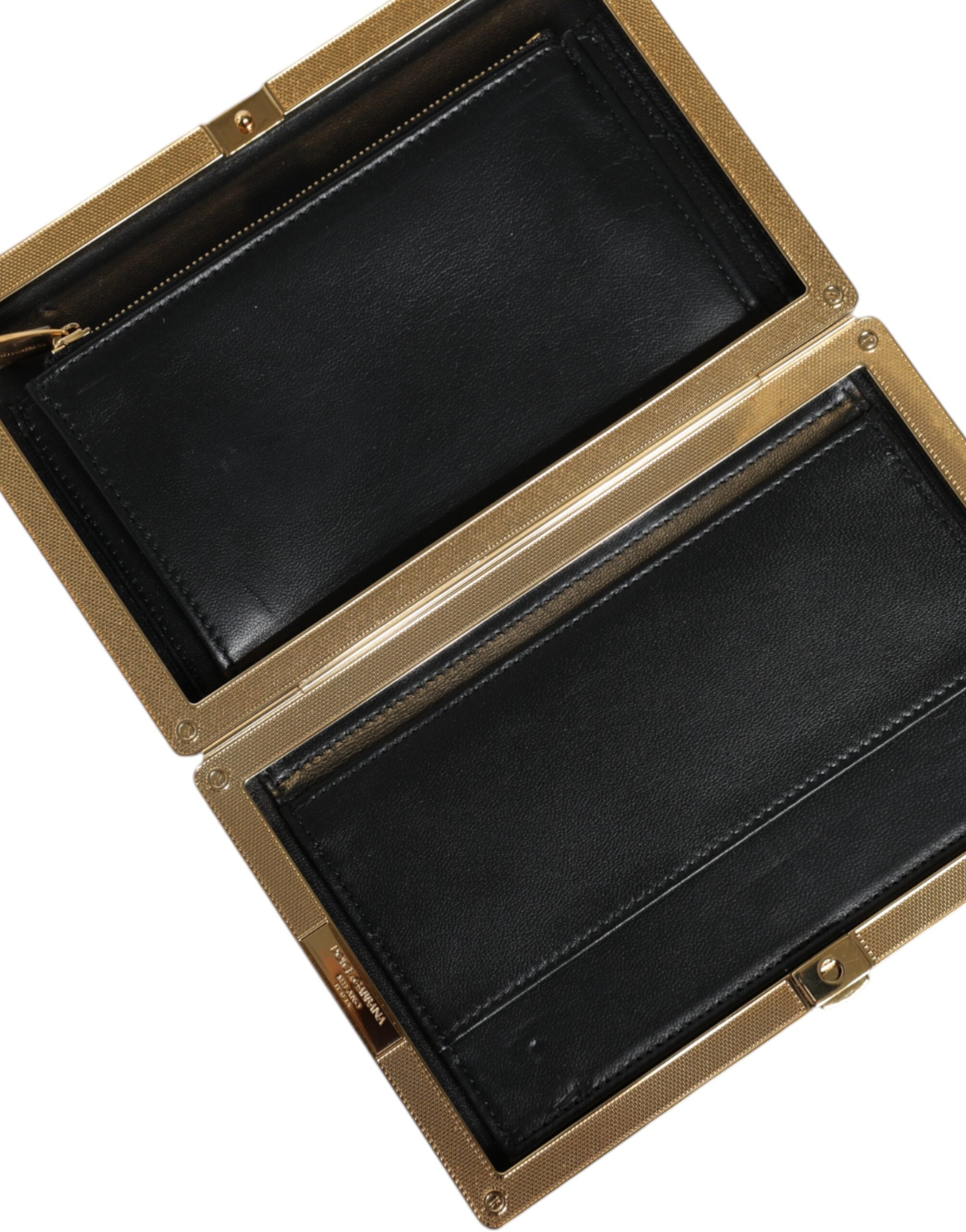 Dolce & Gabbana Multicolor Floral Gold Frame Clutch Evening Purse Bag - ACCEXO
