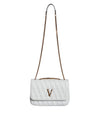 Versace White Mini Nappa Leather Crossbody Shoulder Bag