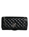 Versace Black Quilted Lambskin Leather Crossbody Shoulder Bag