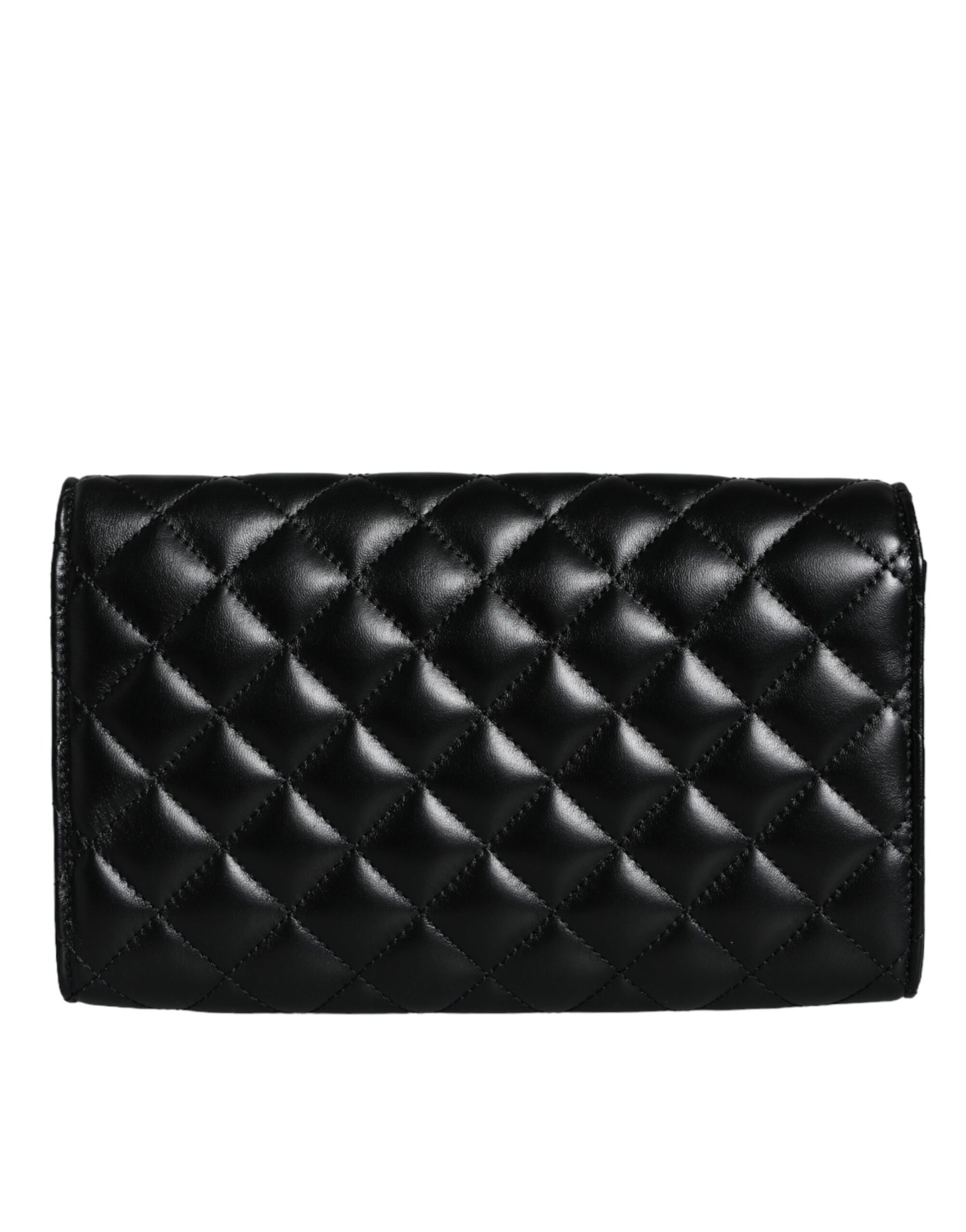 Versace Black Quilted Nappa Leather Crossbody Shoulder Bag - ACCEXO
