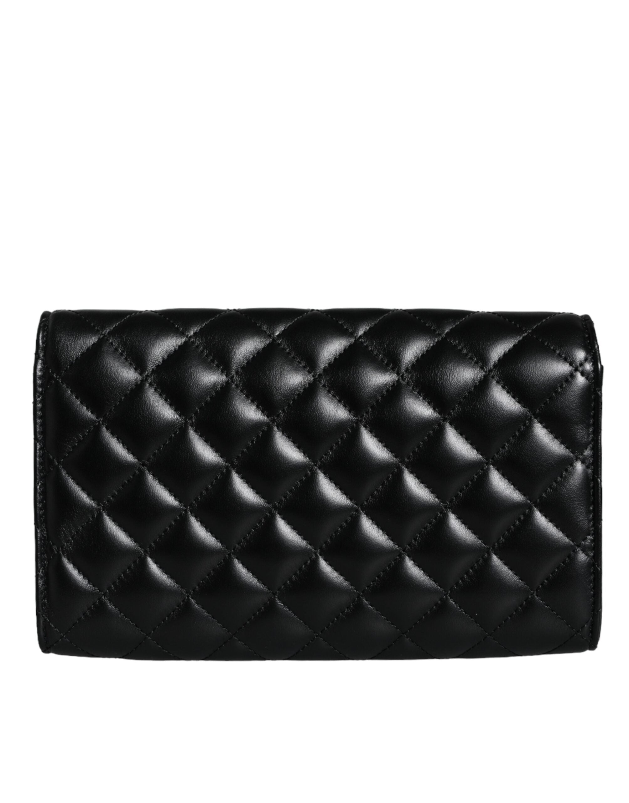 Versace Black Quilted Nappa Leather Crossbody Shoulder Bag - ACCEXO
