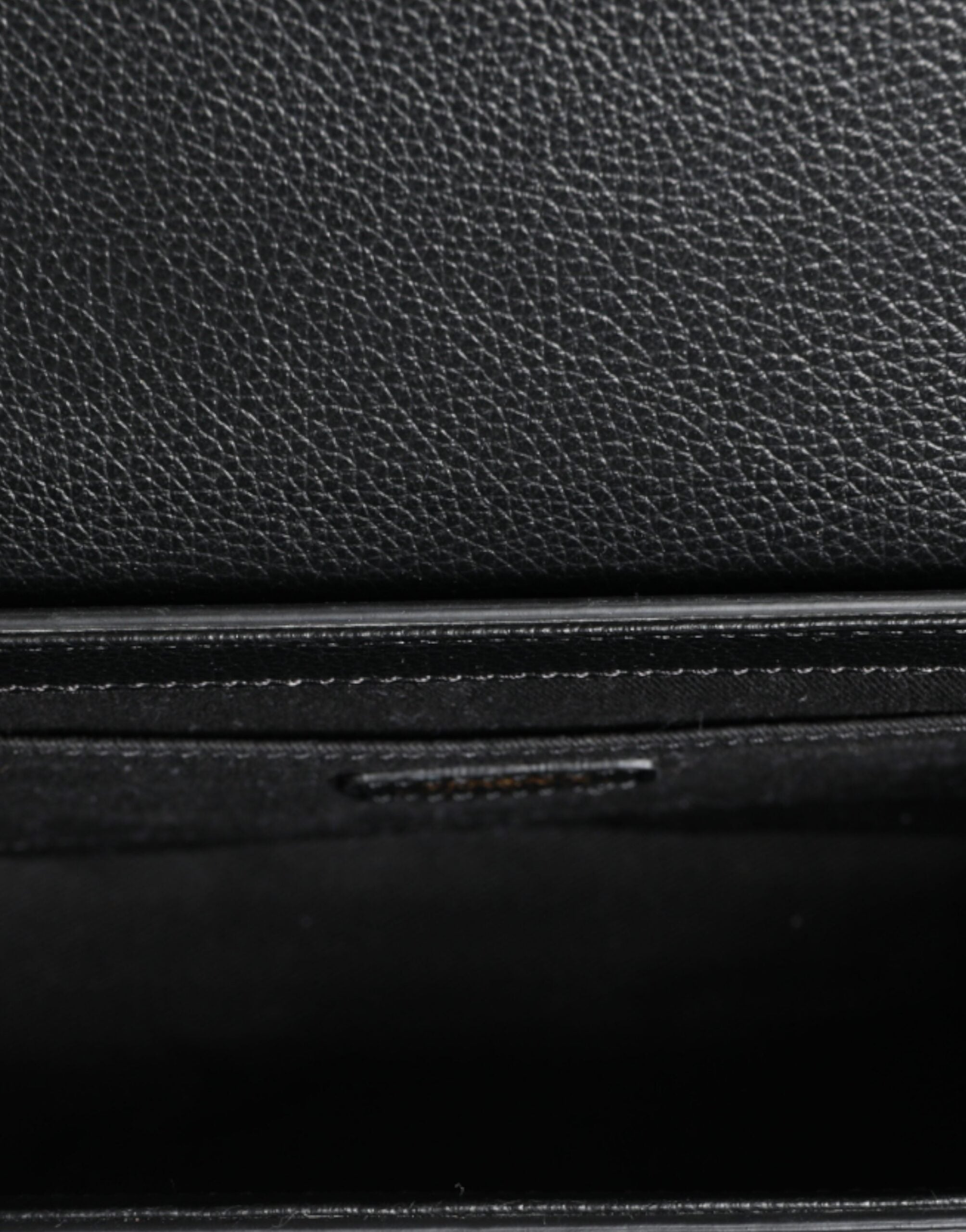 Versace Black Grainy Calf Leather Logo Crossbody Shoulder Bag - ACCEXO