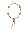 Dolce & Gabbana Gold Tone Brass Crystal Embellished Waist Chain Belt