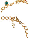 Dolce & Gabbana Gold Tone Brass Fruity Crystal Embellished Waist Chain Belt