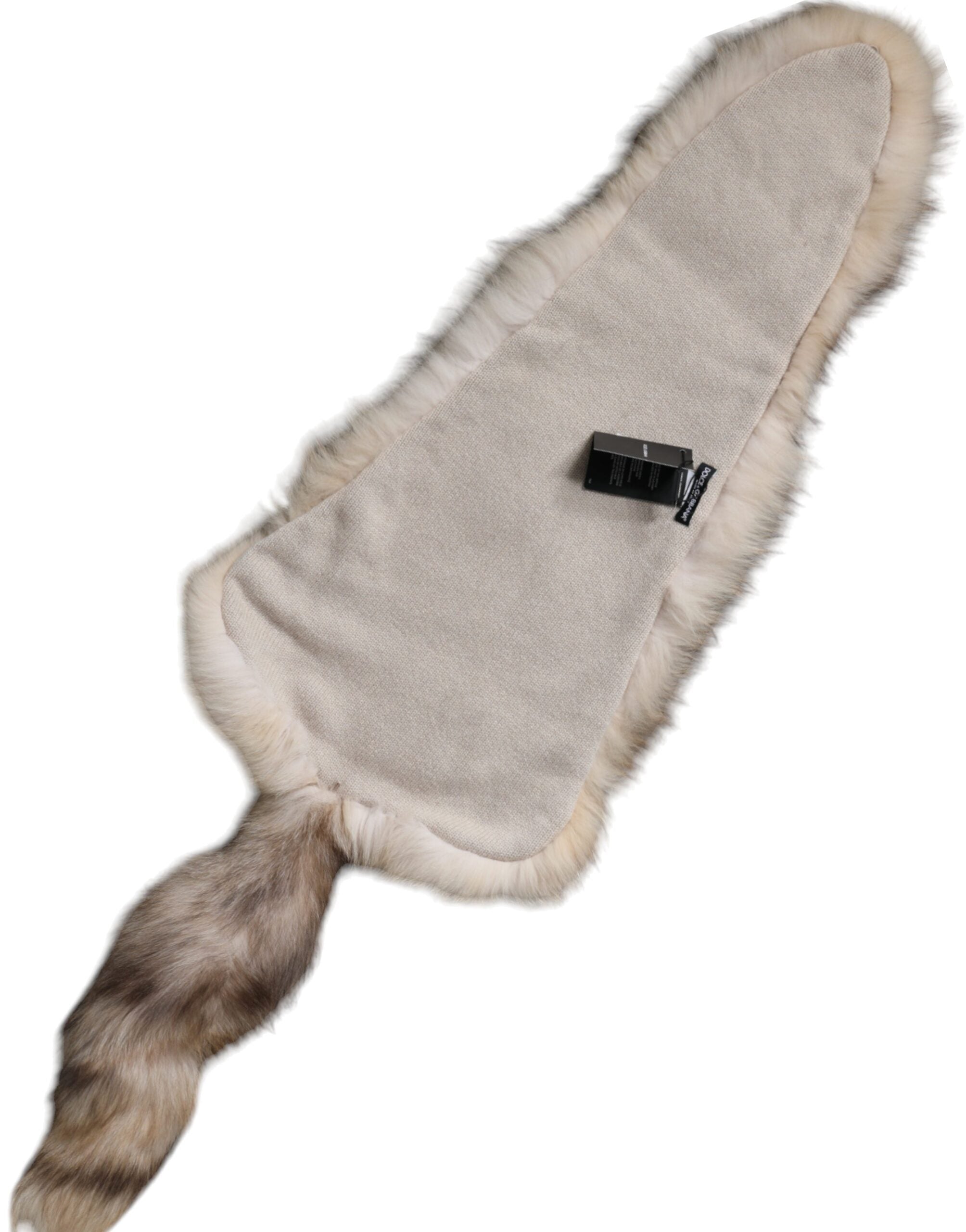 Dolce & Gabbana Brown Frost Fox Fur Neck Warmer Winter Scarf - ACCEXO