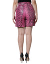 Dolce & Gabbana Pink Leather High Waist Hot Pants Shorts