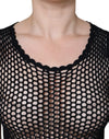 Dolce & Gabbana Black Mesh See Through Sleeveless Tank Top