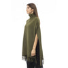 Alpha Studio Green Wool Poncho