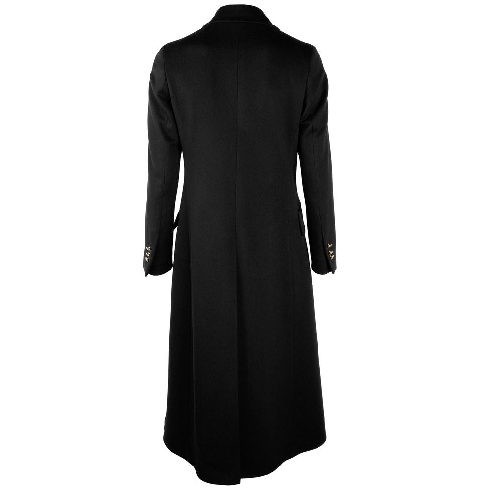 Made in Italy Black Cashmere Jackets & Coat