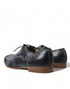 Black Leather Lace Up Formal Derby Dress Shoes