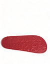 Red Rubber Summer Beach Slides Sandals