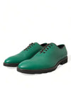 Green Leather Lace Up Oxford Dress Shoes