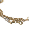 Blue Braided Gold Brass Chain Waist Belt