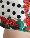 Multicolor Floral Polka Dot Hot Pants Shorts
