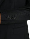 Black Wool MARTINI Single Breasted Coat Blazer