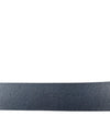 Blue Calf Leather Silver Metal Buckle Belt