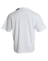 Off White Cotton Jersey Round Neck T-shirt