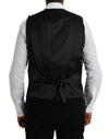 Black Silk Waistcoat Dress Formal Vest