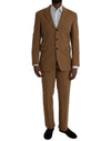 Brown Cashmere 2 Piece Single Breasted Suit