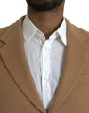 Brown Cashmere 2 Piece Single Breasted Suit